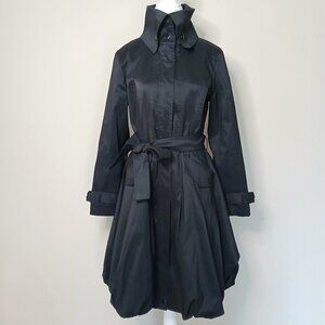 Samuel Dong Bubble Hem Trench Coat Size Small
